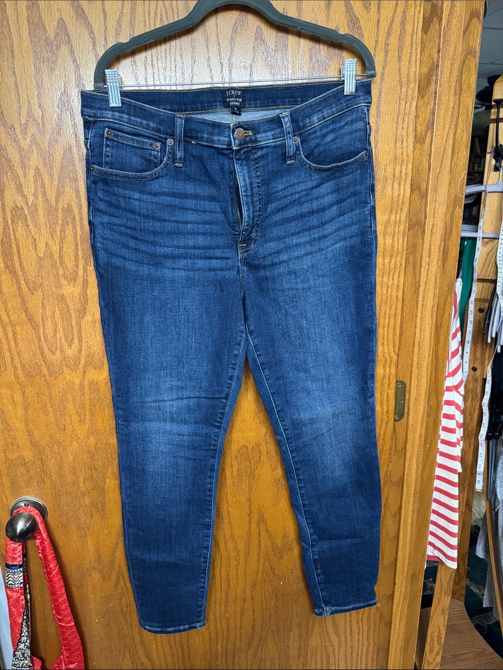 J. Crew Dark Indigo High-Rise Skinny Jeans